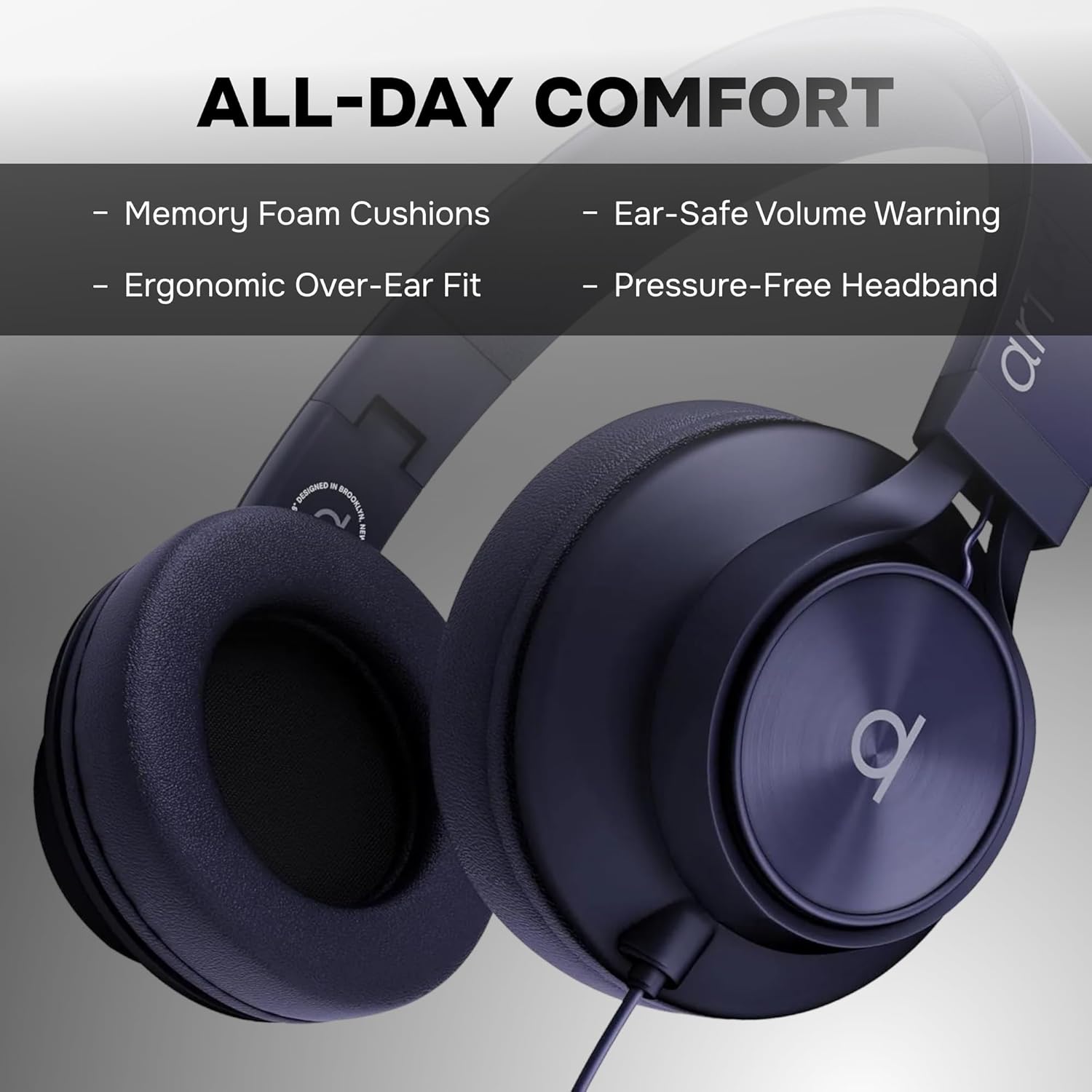 ARTIX CL750 Over Ear Headphones Wired with Mic & Volume Control, Audio with 100% Noise Cancelling Computer Wired, Plug in for Laptop, Dj Corded Studio Headphones - Image 8