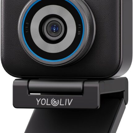 YOLOLIV YoloCam S3, 4K Streaming Webcam, DSLR-Like Control, Cinematic Effects, 4X Zoom, HDR, Uncompressed Video, Optimized PD AutoFocus | USB-C for PC & Mac