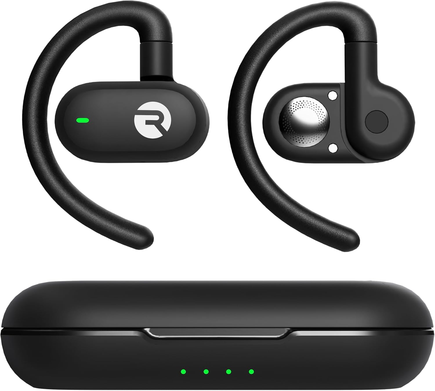 Raycon Fitness Open Ear Earbuds – Open Ear Headphones, Earbuds Wireless Bluetooth, Running Headphones, Sweat & Water-Resistant Earphones, 40 Hours Battery Life (Black)