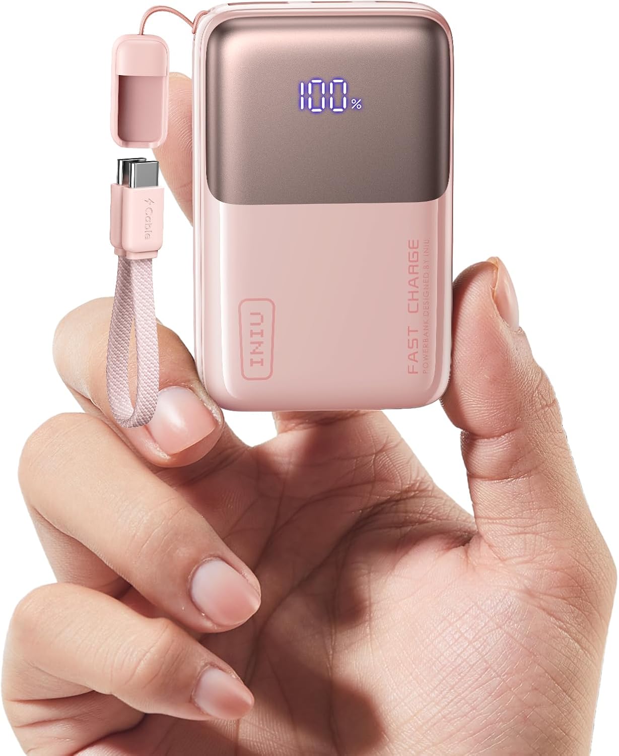 INIU Pocket Size Portable Charger, Ultra Small 10000mAh 45W PD Power Bank, Fast Charging Battery Pack, Travel Essentials Powerbank for iPhone 17 16 Pro Air, Xiaomi 17 Pro Max 16 15 14, Samsung S24 etc