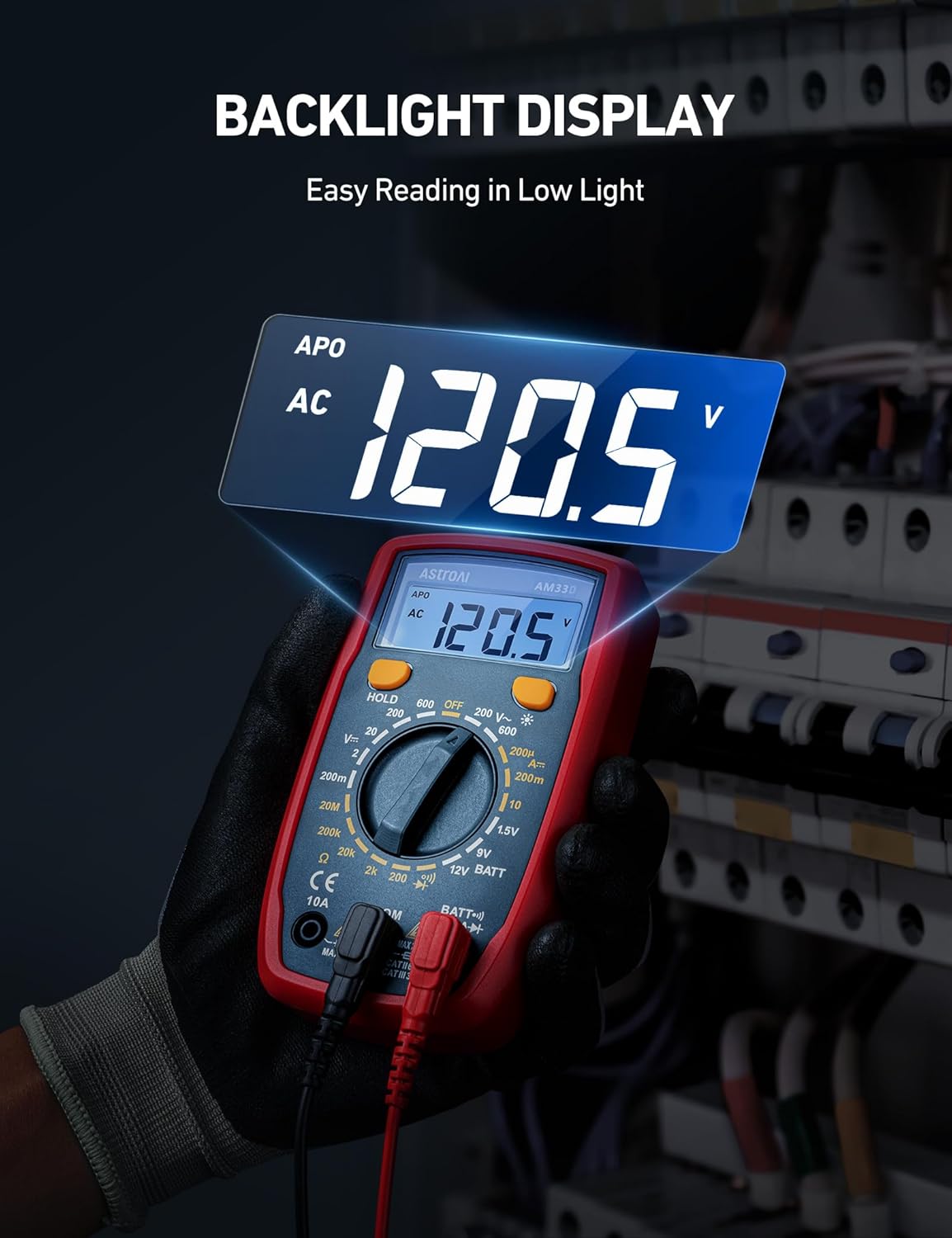 AstroAI Digital Multimeter Tester 2000 Counts with DC AC Voltmeter and Ohm Volt Amp Meter; Measures Voltage, Current, Resistance, Continuity and Diode, Blue - Image 6