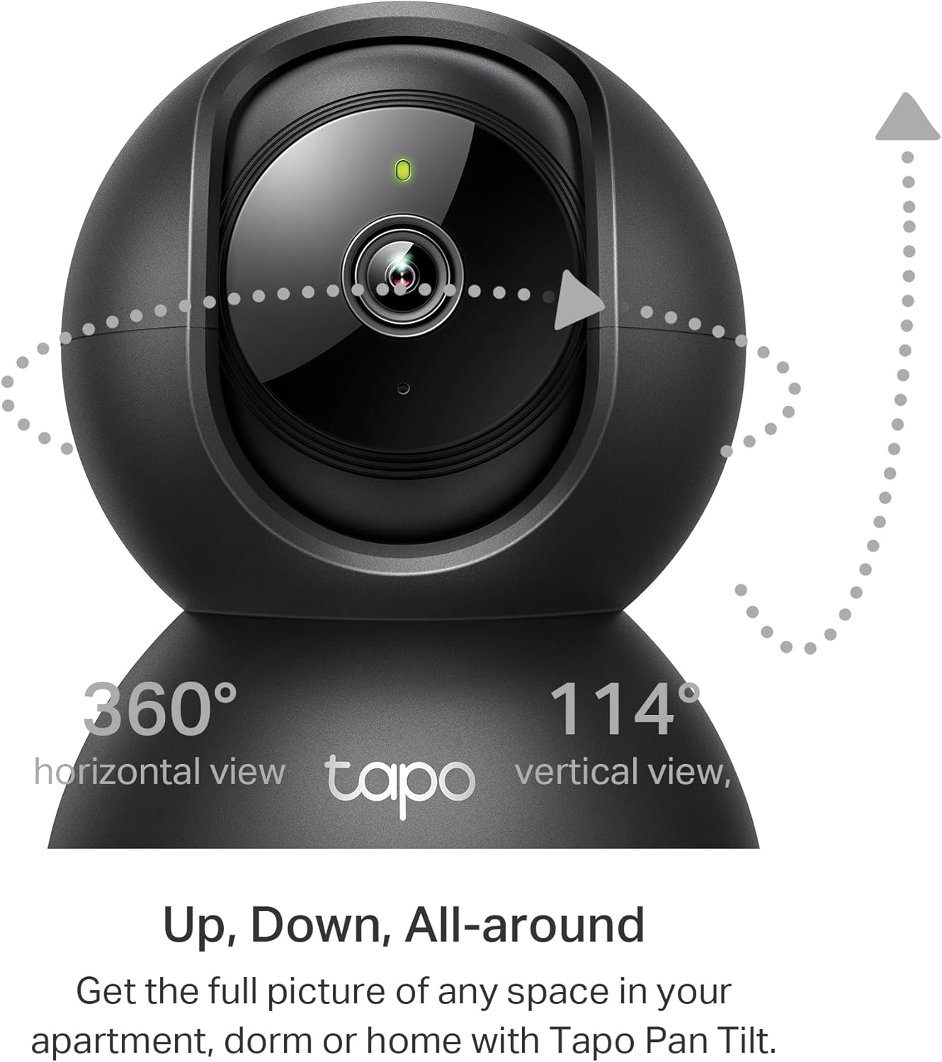 Tapo 2K Indoor Pan/Tilt Wired Security Camera - Works as a Baby Monitor & Pet Camera, Motion Detection, 2-Way Audio, Siren, Night Vision, No-Subscription Local Storage or Optional Cloud, C211 (2-Pack) - Image 4