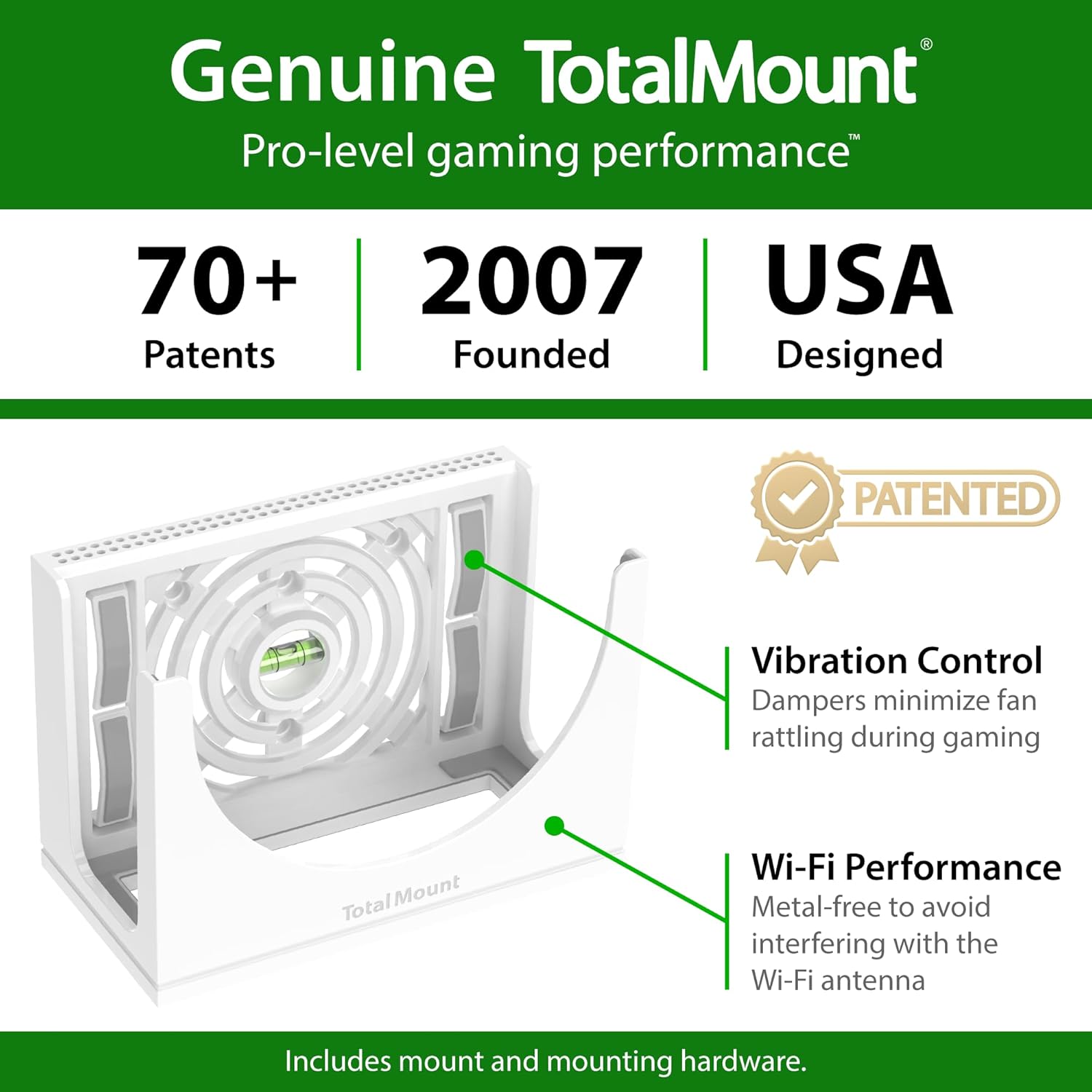 TotalMount – Wall Mount for Xbox Series S – Holds Xbox Series S on a Wall by Your TV (White Mount) - Image 6