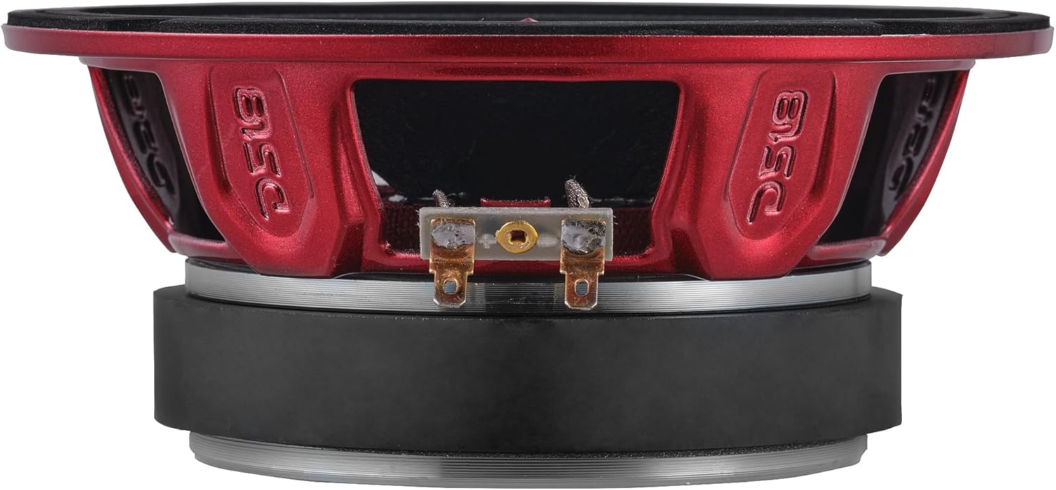 DS18 PRO-X6.4BM Loudspeaker - Pair of 6.5", Midrange, Red Aluminum Bullet, 500W Max, 250W RMS, 4 Ohms - Premium Quality Audio Door Speakers for Car or Truck Stereo Sound System (2 Speaker) - Image 8