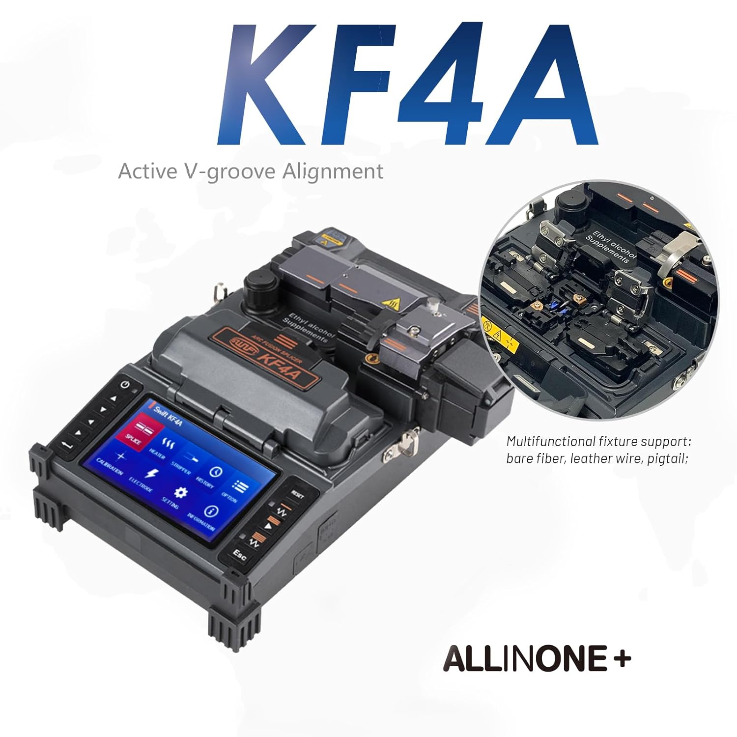KF4A All In One Optical Fusion Splicer V-groove Alignment Korea Handheld Fiber Splicing Machine - Image 2
