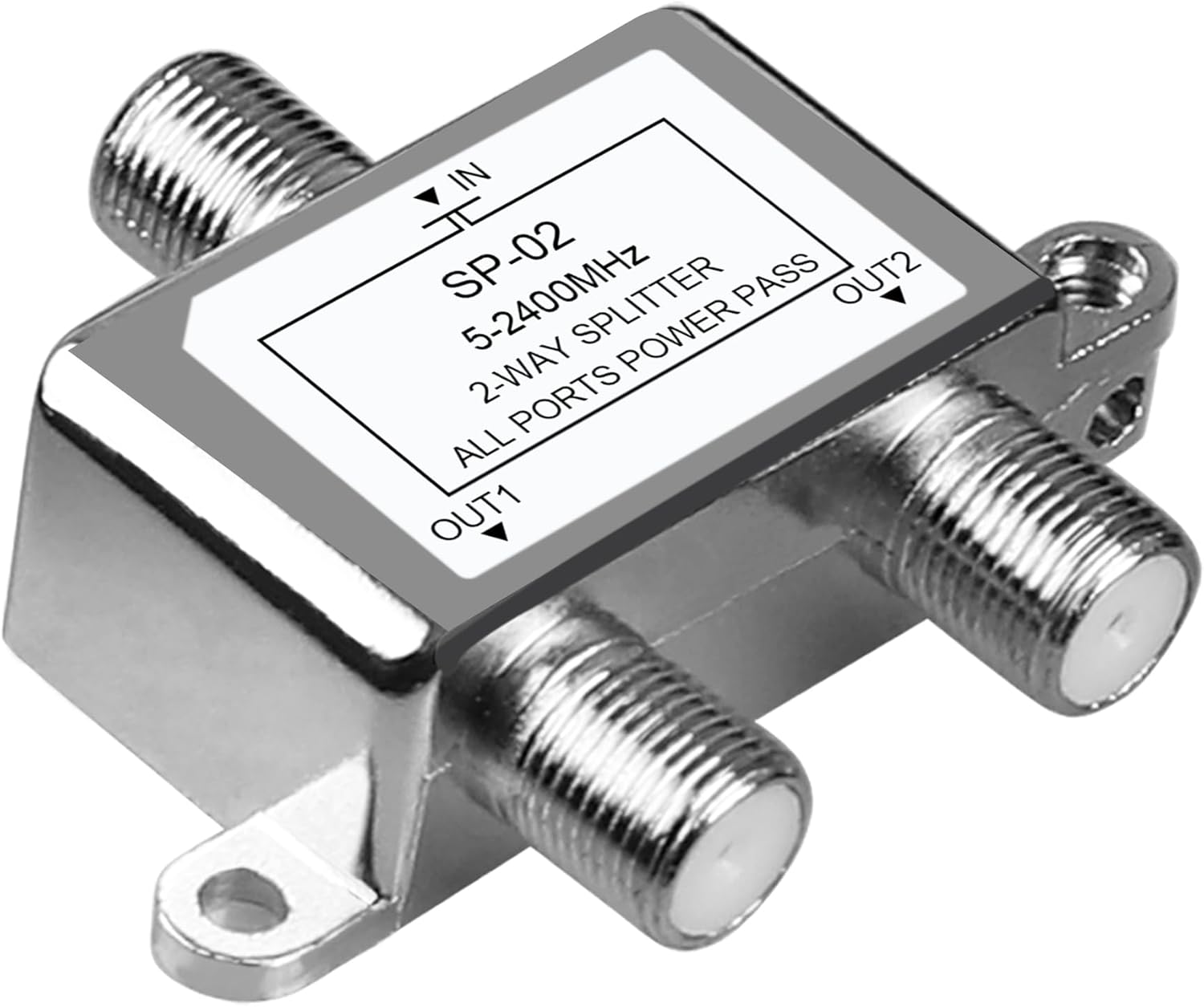 Coaxial Cable Splitter 2 Way MoCA 5-2400MHz, NEWCARE RG6 Compatible Coax Splitter for HD Satellite/Cable TV, MoCA Internet & CATV Antenna Signals, Low Loss MoCA Support