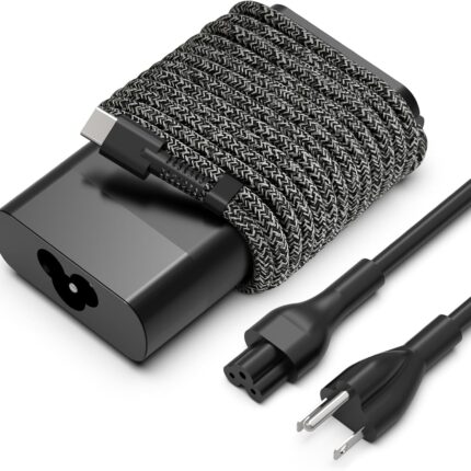 65W USB C Slim Laptop Charger Compatible with HP Laptop Charger HP Spectre X360 Elitebook Envy Omnibook Chromebook Elite ProBook Zbook Fast Charing Type C AC Adapter Power Cord Supply