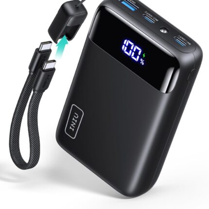 INIU Portable Charger, Smallest 22.5W 20000mAh USB C in & Out Power Bank Fast Charging, PD 3.0+QC 4.0 LED Display Phone Battery Pack Compatible with iPhone 17 16 15 14 Pro Samsung S24 Google iPad etc