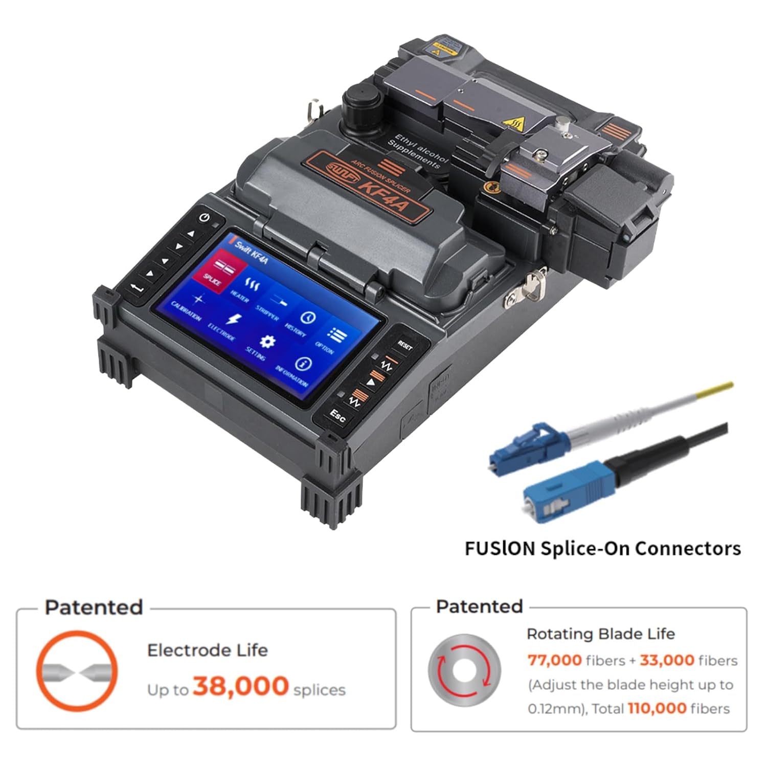 KF4A All In One Optical Fusion Splicer V-groove Alignment Korea Handheld Fiber Splicing Machine - Image 6