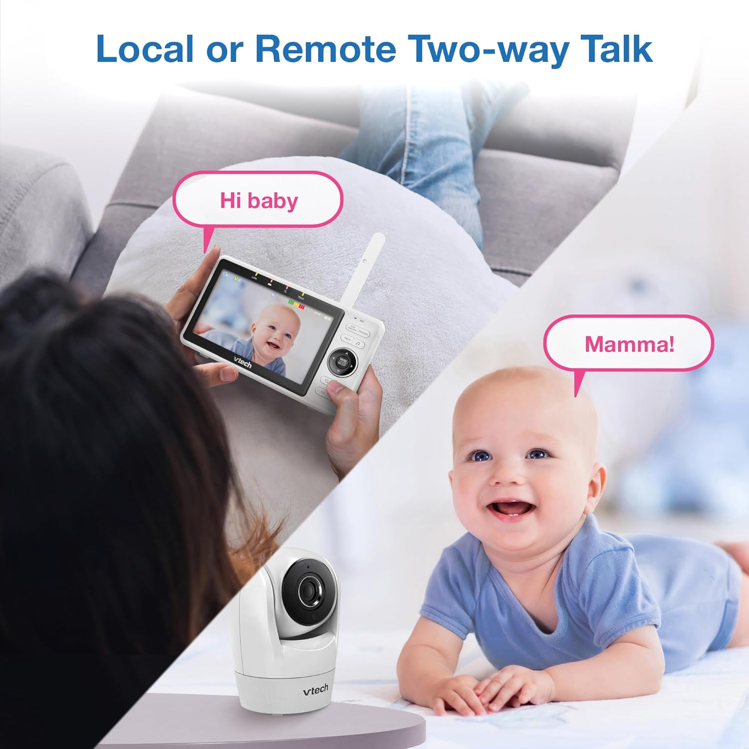 VTech VM901 Smart WiFi Baby Monitor with 1080p FHD Camera and 5" HD IPS Display, Free App, Remote Pan Tilt Zoom, Night Vision, Motion Detection Alerts - Image 10