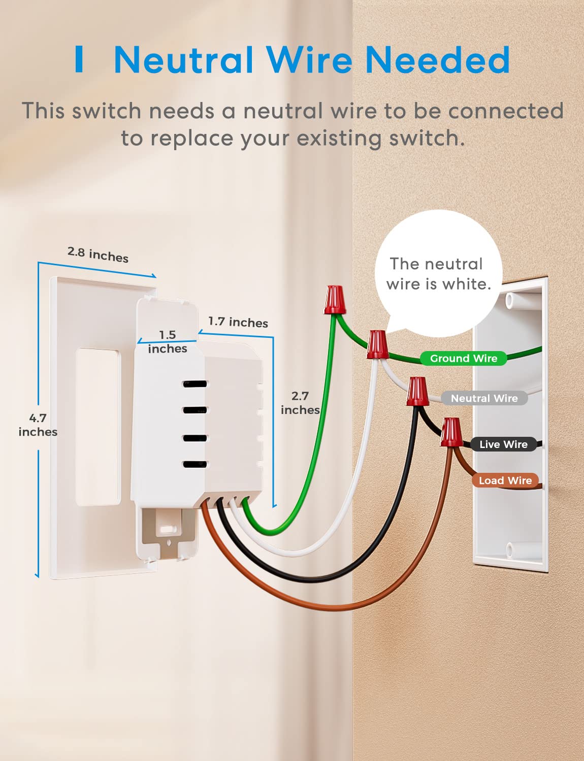 meross 4 Pack Smart Dimmer Switch Single Pole Supports Apple HomeKit, Alexa Google Assistant & SmartThings, 2.4Ghz WiFi Light Switch for Dimmable LED, Neutral Wire Required, Remote Control Schedule - Image 2