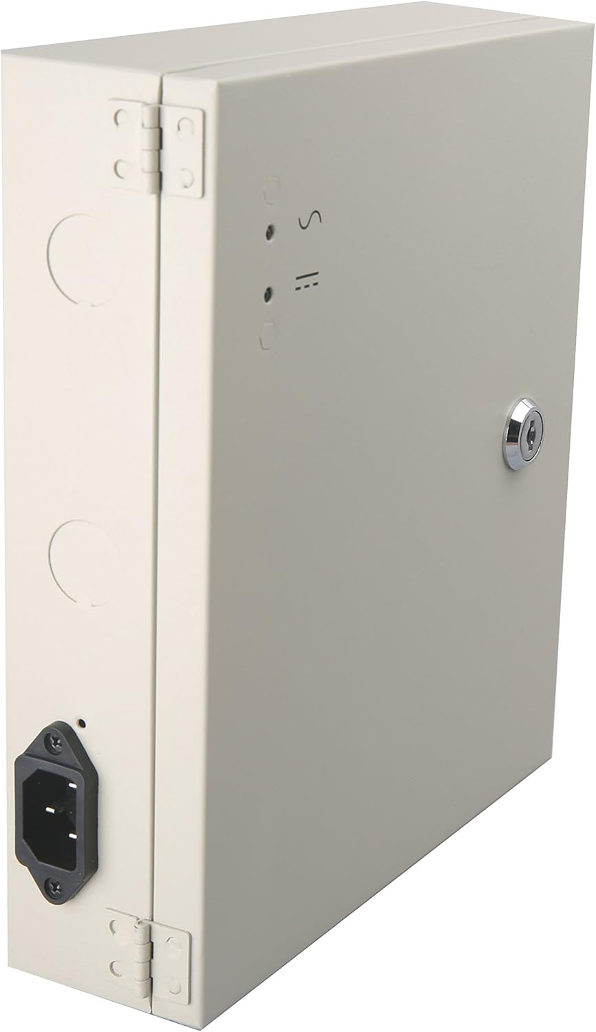 EVERSECU 9 Channel DC12V 5 Amp PTC Fuse CCTV Power Supply with Metal Box, AC Plug and Lock for Security Cameras, DVRs, IP Cameras, CCTV Cameras - Image 4