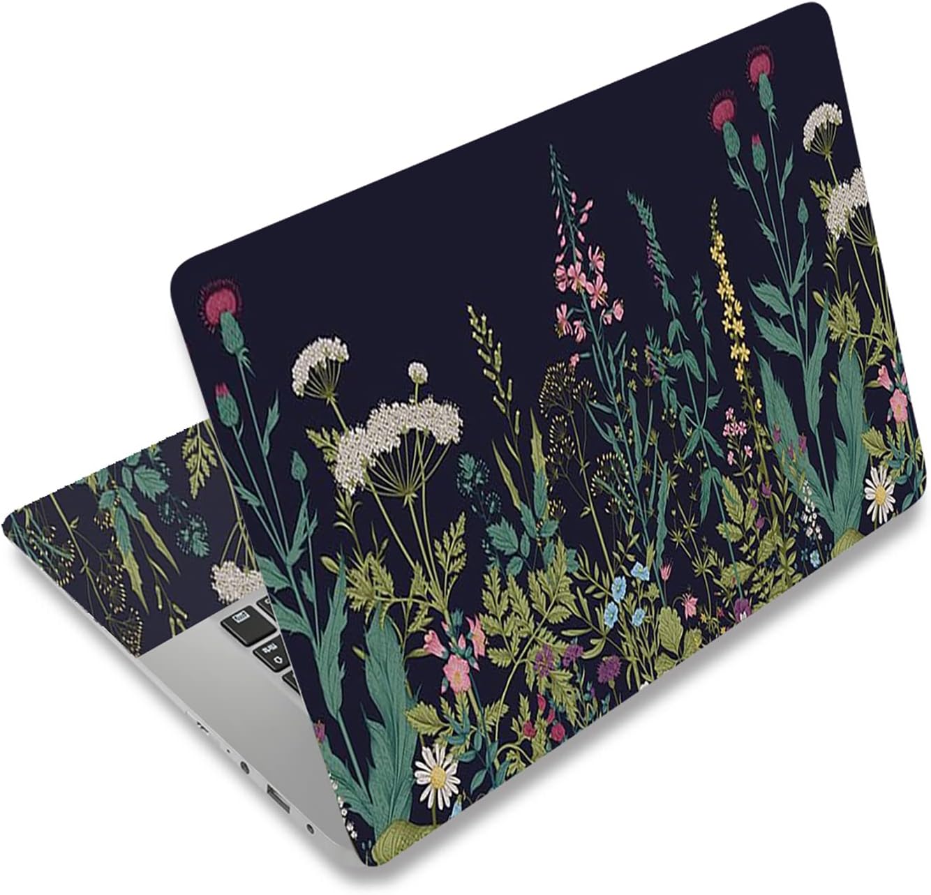 AIMSA Laptop Skin Sticker Decal, 12 13 13.3 14 15 15.4 15.6 inch Laptop Art Decal Protector Notebook Netbook PC 15.6" Universal Vinyl Cover, Flowers Plants