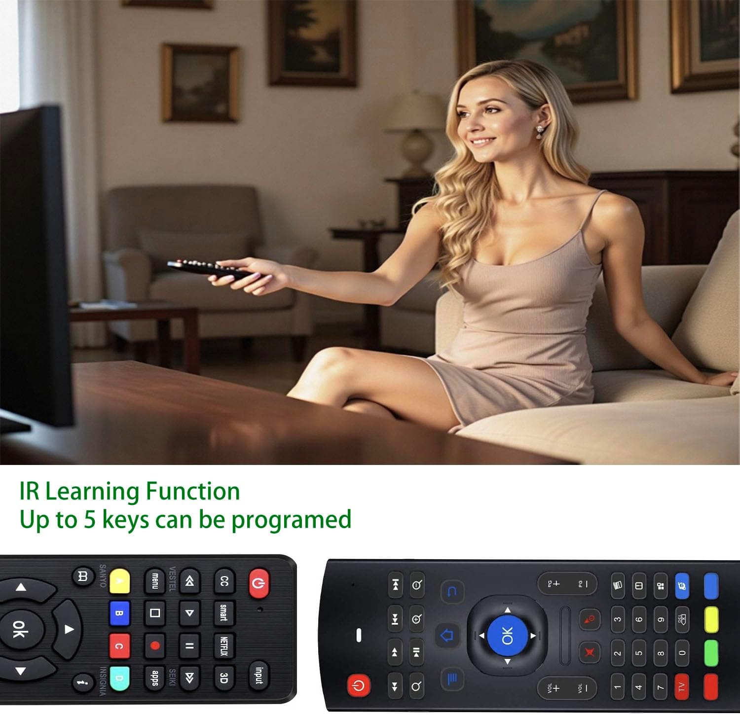 Air Mouse Remote MX3 Pro, 2.4G Wireless Mini Keyboard, Universal Remote Control with IR Learning for Android TV Box, Smart TV, Projector, Raspberry Pi - Image 4