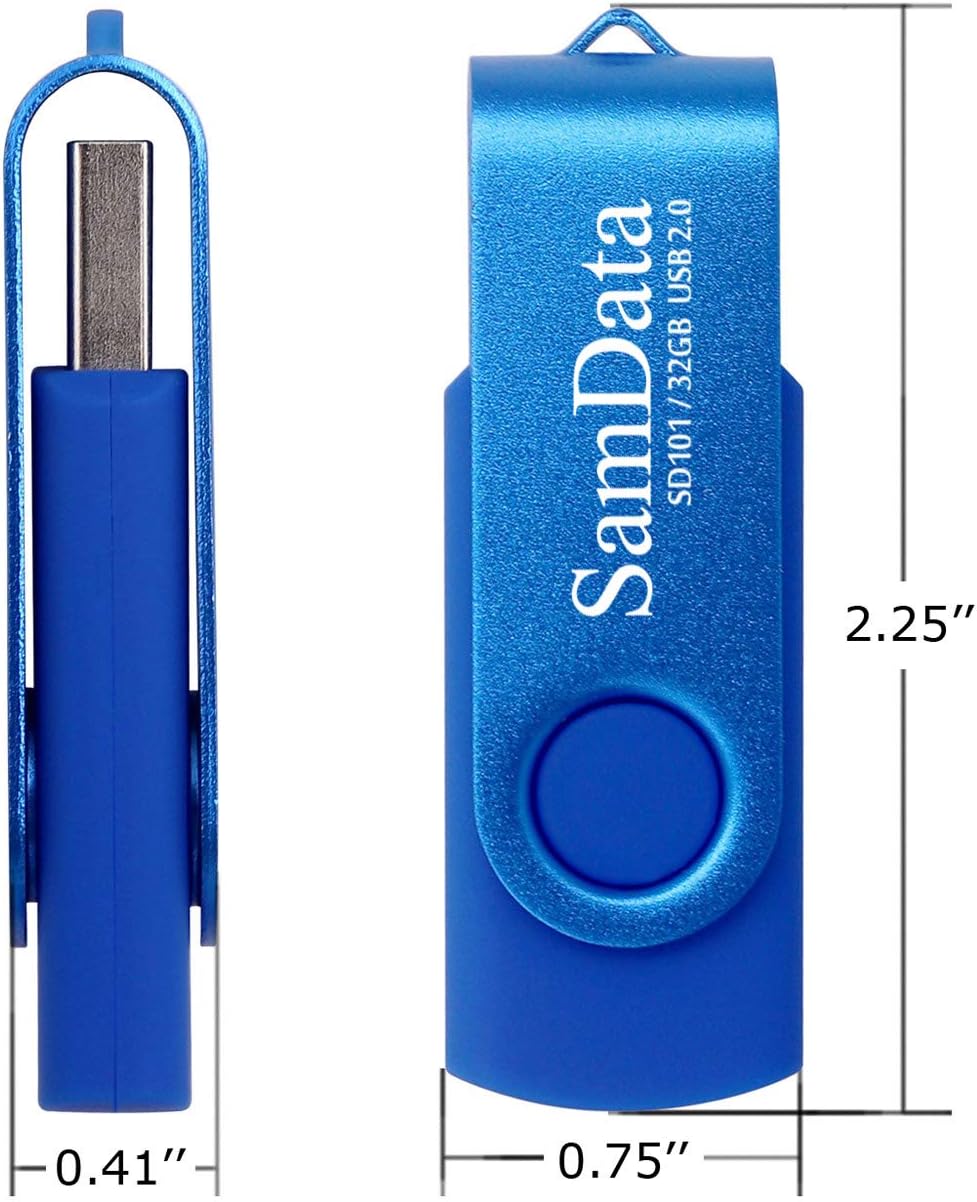 32GB USB Flash Drives 5 Pack 32GB Thumb Drives Memory Stick Jump Drive with LED Light for Storage and Backup (5 Colors: Black Blue Green Red Silver) - Image 6