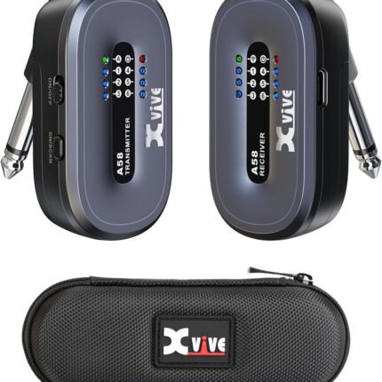 Xvive A58 Wireless Guitar System 5.8GHz Wireless Guitar Transmitter Receiver for Active or Passive Pickup Electric/Acoustic Bass Guitar