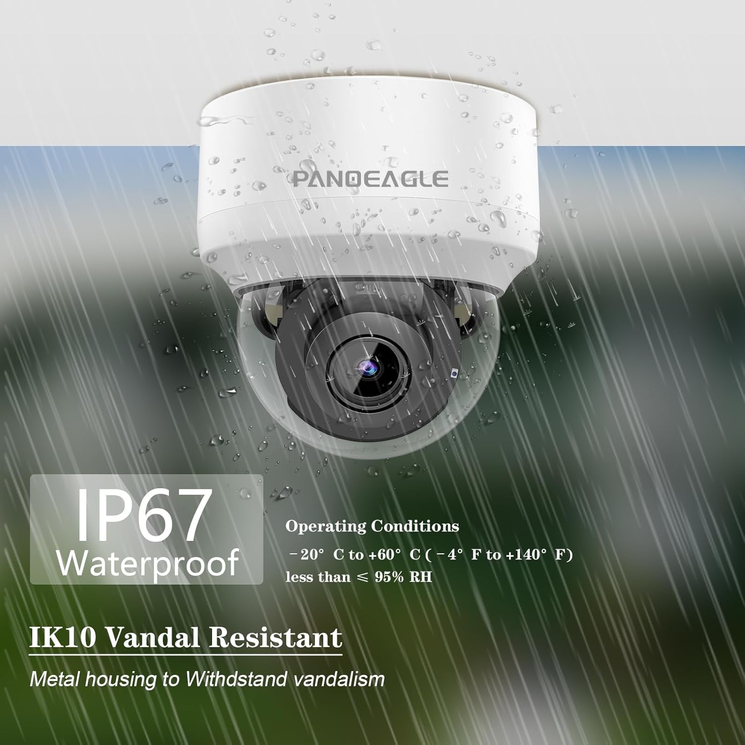 PANOEAGLE Outdoor 8MP PTZ PoE IP Camera Dome with Pan Tilt 4X Optical Zoom Motorized Lens, Built-in Mic, Human Vehicle Detection, 165ft IR Night Vision, H.265,IP67, IK10, NDAA Compliant - Image 9
