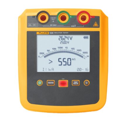 Fluke 1535 Insulation Tester, Insulation Tester, for Frontline Industrial and Electrical Insulation Testing, Test Voltages from 250 V to 2500 V and Resistance Measurements up to 500 GΩ