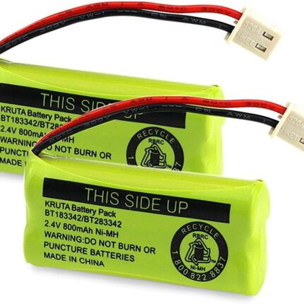 Kruta BT183342 BT283342 BT166342 BT266342 BT162342 BT262342 Battery Compatible with VTech CS6114 CS6419 CS6719 AT&T EL52300 CL80112 VTech CS6719-2 Cordless Handsets (Pack of 2)