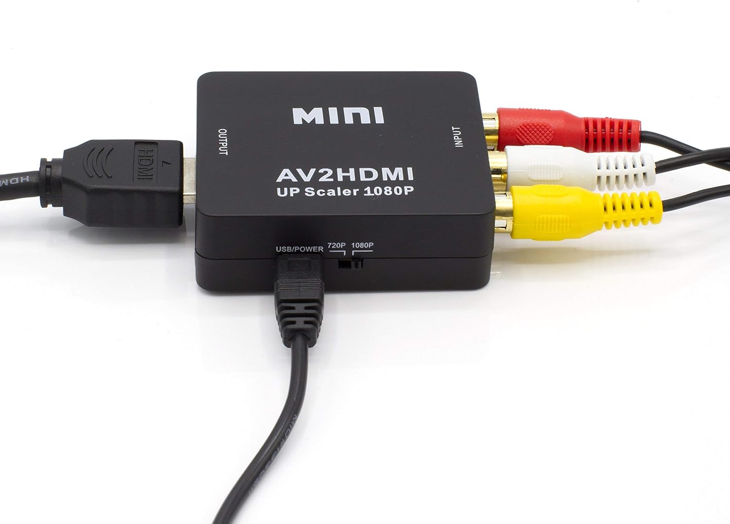 THE CIMPLE CO RCA to HDMI Converter (Analog to Digital Converter) - Converts from RCA/Composite/Red-White-Yellow - Does not Work in Reverse - UP CONVERTS - Black Kit - Image 4