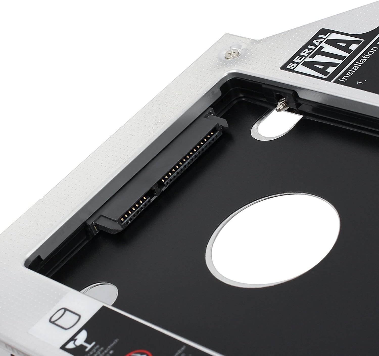 SDD Hard Drive Caddy Case,Universal 9.5mm SATA to SATA 2nd SSD HDD Hard Drive Caddy Adapter Tray Case for DELL HP Lenovo ThinkPad ACER Gateway ASUS Sony Samsung MSI Laptop - Image 3