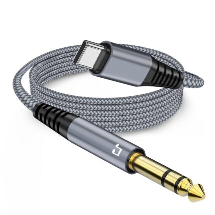 USB C to 1/4" TRS Audio Stereo Cable, 3.3FT Type C to 6.35mm 1/4 Male Aux Audio Cord Compatible with iPhone 16/15, Pixel 5XL, Samsung Galaxy S22 for Amplifier, Mixer, Home Theater, Speaker ect