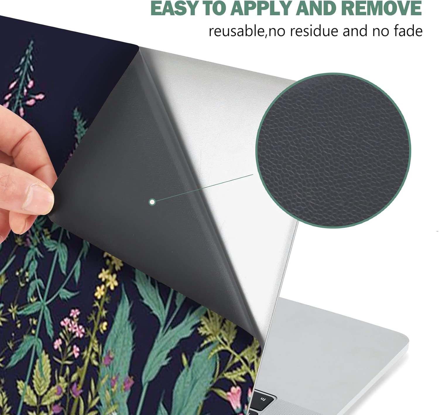 AIMSA Laptop Skin Sticker Decal, 12 13 13.3 14 15 15.4 15.6 inch Laptop Art Decal Protector Notebook Netbook PC 15.6" Universal Vinyl Cover, Flowers Plants - Image 3