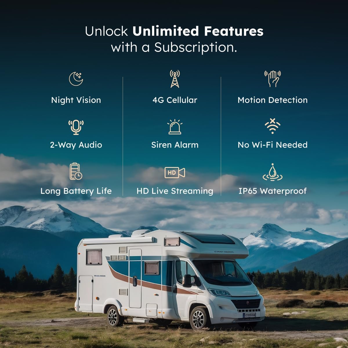 Waggle 4G LTE Cellular Security Camera, 2K HD Pet Monitor, No WiFi, 9000mAh Battery, Night Vision, 2-Way Talk & Siren Alarm, Dog Monitor for RVs/Camping/Travel & Indoor/Outdoor - Subscription Required - Image 3
