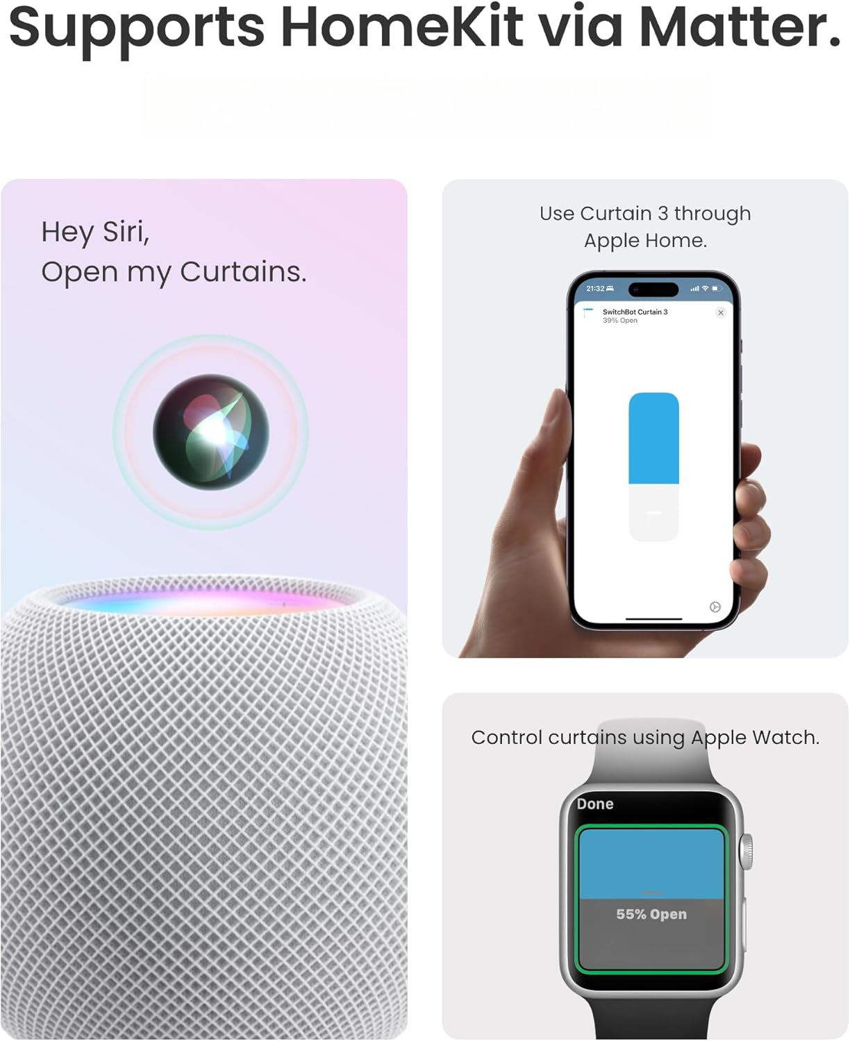 SwitchBot Automatic Curtain Opener - Bluetooth Remote Control Smart Curtain with App/Timer, Upgraded High-Performance Motor, Add SwitchBot Hub to Work with Alexa, Google Home, HomeKit - Image 8