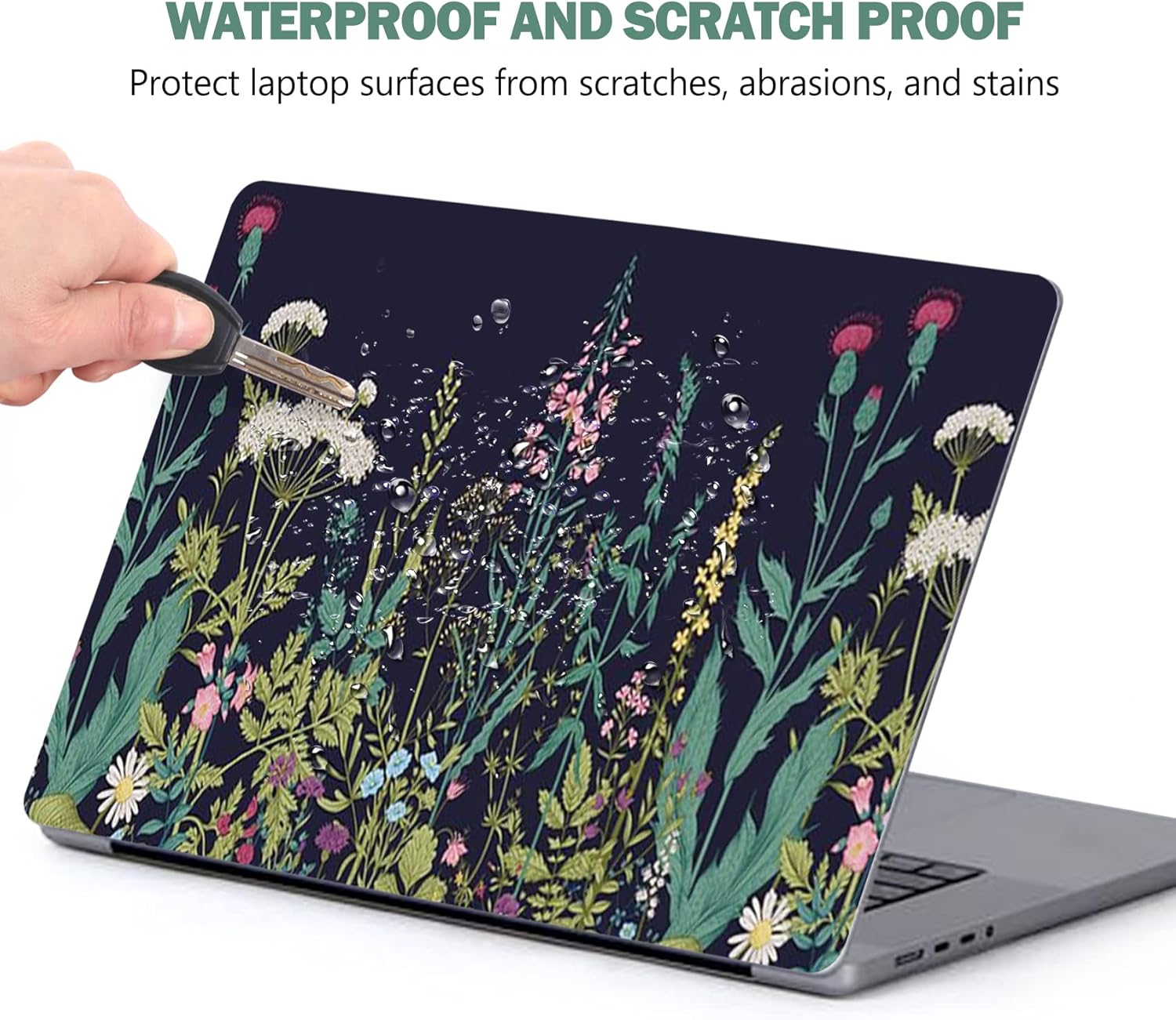 AIMSA Laptop Skin Sticker Decal, 12 13 13.3 14 15 15.4 15.6 inch Laptop Art Decal Protector Notebook Netbook PC 15.6" Universal Vinyl Cover, Flowers Plants - Image 2
