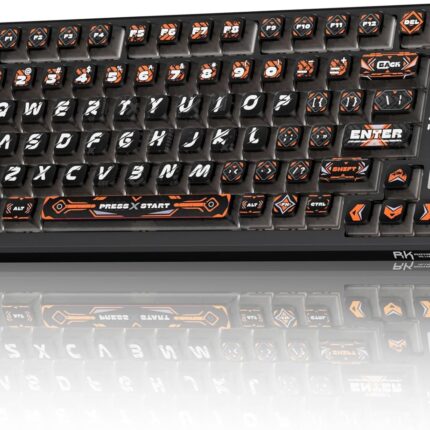 RK ROYAL KLUDGE 75% HE Mechanical Gaming Keyboard Wired Hall Effect Magnetic Compact Keyboard with Rapid Trigger 8000Hz Polling Rate Hot Swappable PCB RGB Backlit PBT Keycaps Volume Knob