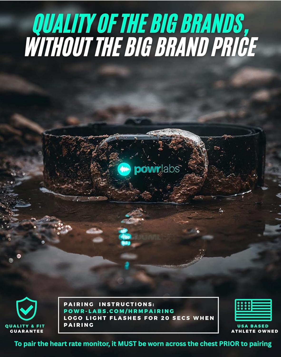 Powr Labs Bluetooth and ANT+ Heart Rate Monitor Chest Strap - All Day Comfort, Easy Connectivity - Compatible with Polar, Garmin, Peloton, Wahoo - Image 9