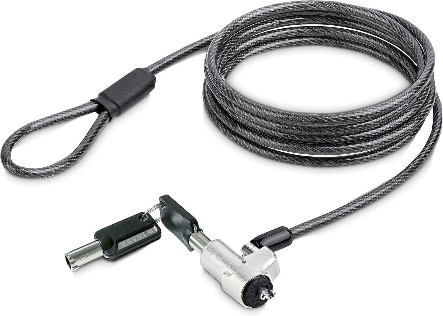StarTech.com Laptop Cable Lock Compatible with Noble Wedge; 6.6ft (2m), Anti-Theft Keyed Lock, Security Cable for Dell XPS/Latitude/2-in-1 Notebooks, Steel Cable Lock for Laptop, TAA