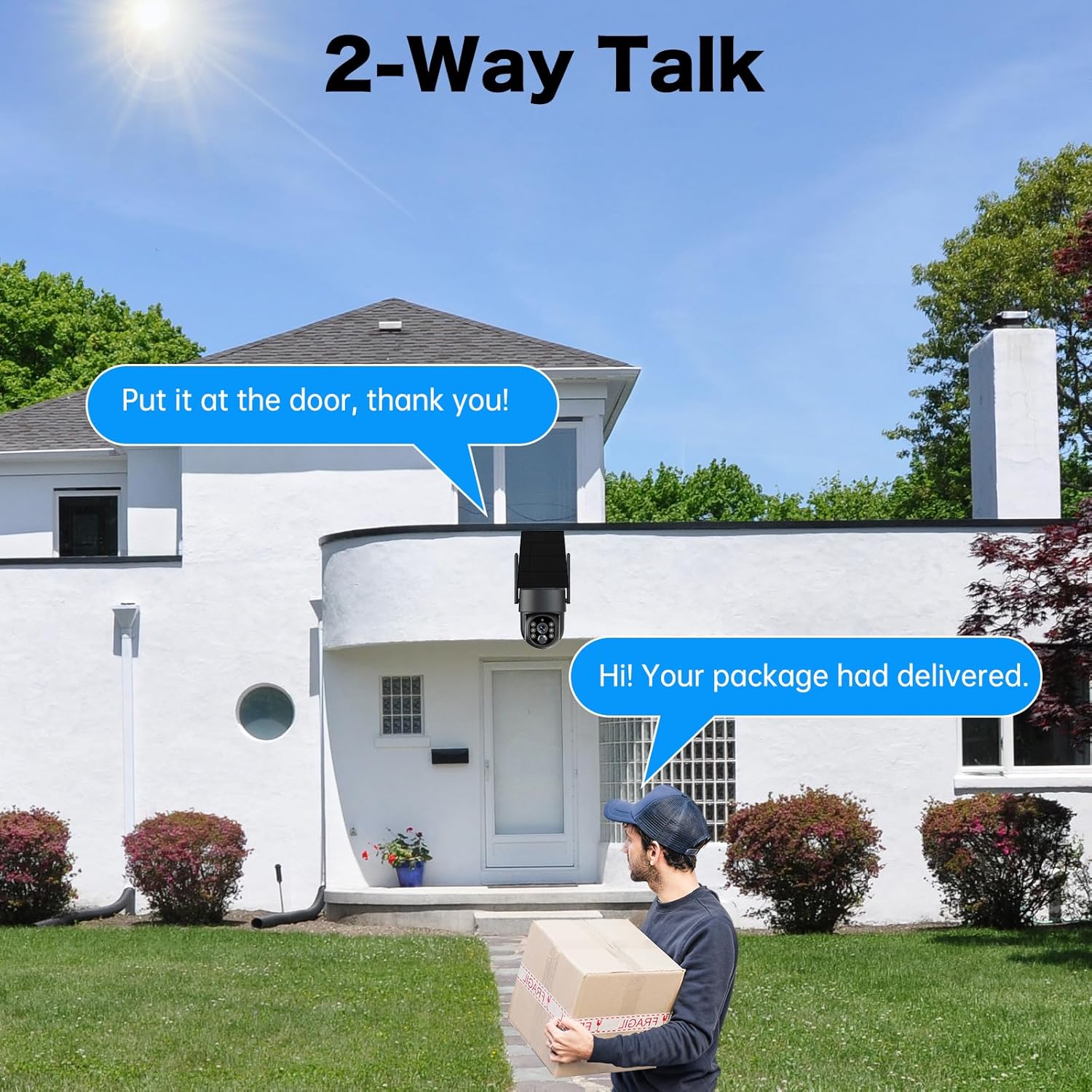 Solar Security Cameras Wireless Outdoor, 5G/2.4G Solar WiFi Cameras for Home Security, Solar Powered Outside Camera Wireless,Human Detection, Color Night Vision, 2-Way Talk (black02) - Image 6