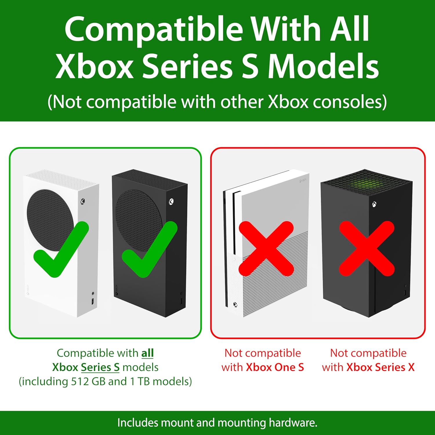 TotalMount – Wall Mount for Xbox Series S – Holds Xbox Series S on a Wall by Your TV (White Mount) - Image 5