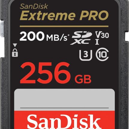 SanDisk 256GB Extreme PRO SDXC UHS-I Memory Card - C10, U3, V30, 4K UHD, SD Card - SDSDXXD-256G-GN4IN, Dark gray/Black