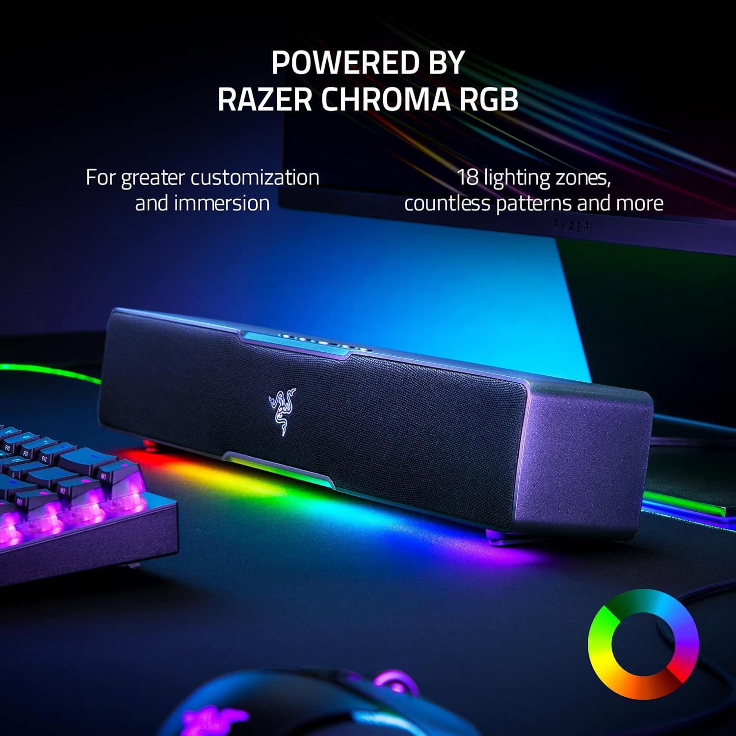 Razer Leviathan V2 X PC Soundbar with Full-Range Drivers - Compact Design - Chroma RGB - USB Type C Power and Audio Delivery - Bluetooth 5.0 - for PC, Laptop, Smartphones, Tablets & Nintendo Switch - Image 6