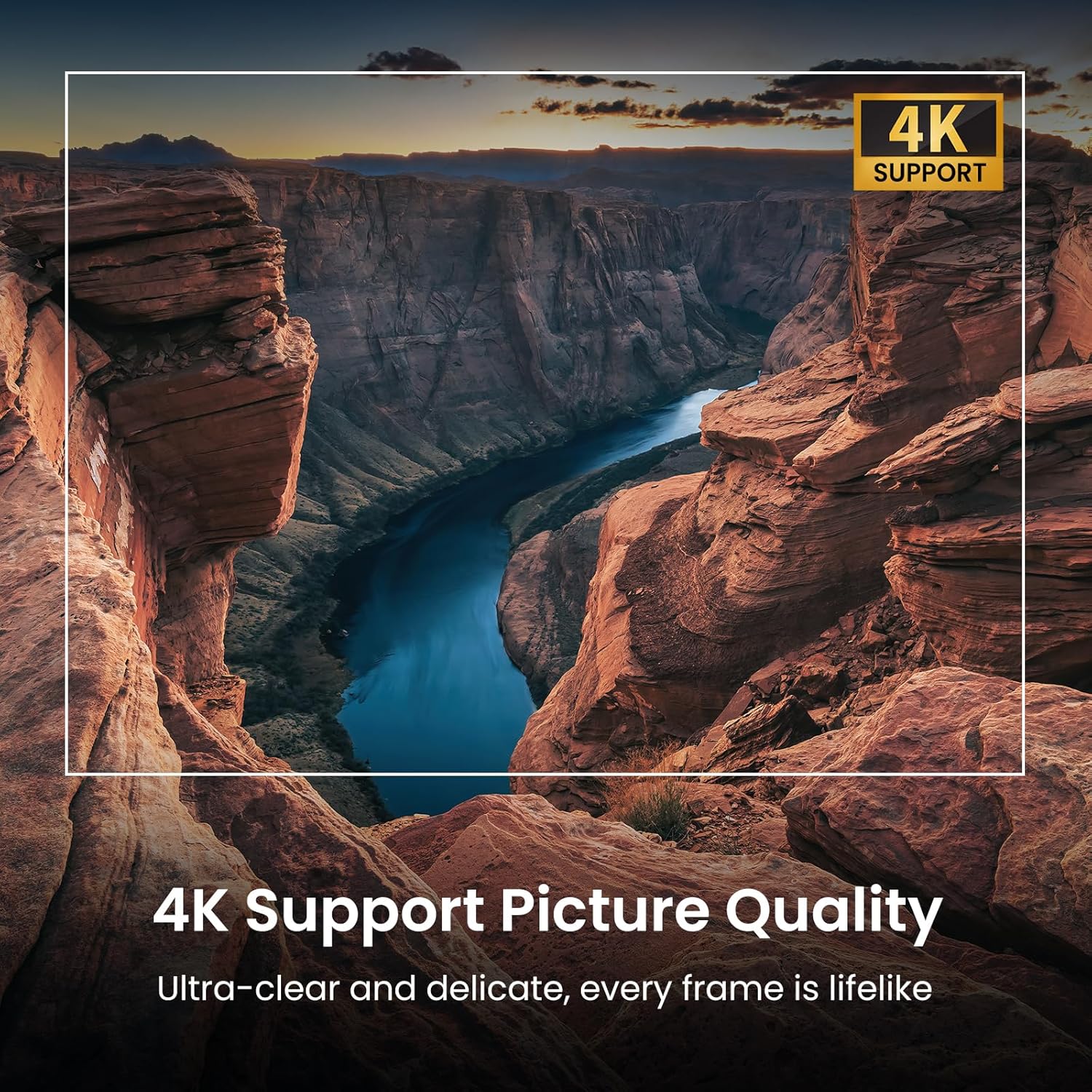 Official Licensed Google TV Smart Projector, HAPPRUN 4K UHD Home Theater with Dolby Sound, Wi-Fi & Bluetooth, Built-in Streaming Apps, Compatible with Games Consoles & Smartphone, Indoor & Outdoor Use - Image 4