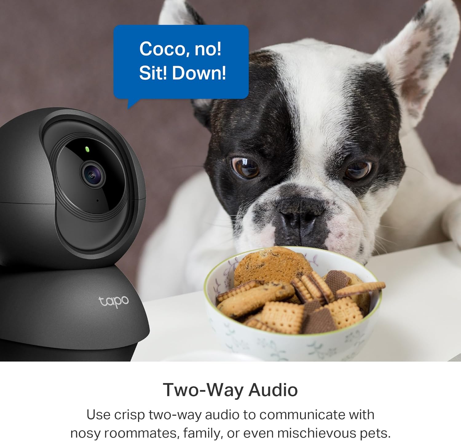 Tapo 2K Indoor Pan/Tilt Wired Security Camera - Works as a Baby Monitor & Pet Camera, Motion Detection, 2-Way Audio, Siren, Night Vision, No-Subscription Local Storage or Optional Cloud, C211 (2-Pack) - Image 7