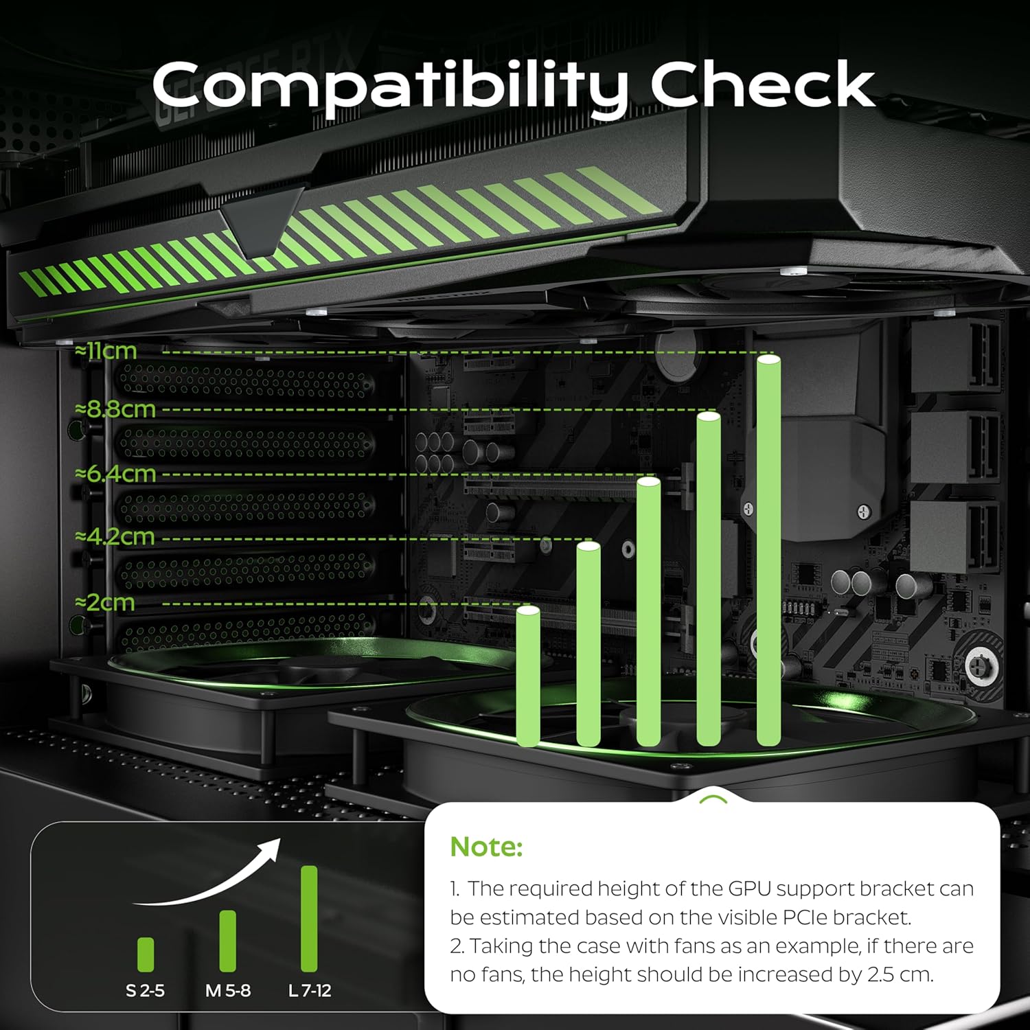 acer GPU Support Bracket, GPU Sag Bracket, Graphics Card GPU Stand with Magnet & Non-Slip Base, Video Card Holder (S, 25-50mm) - Image 7