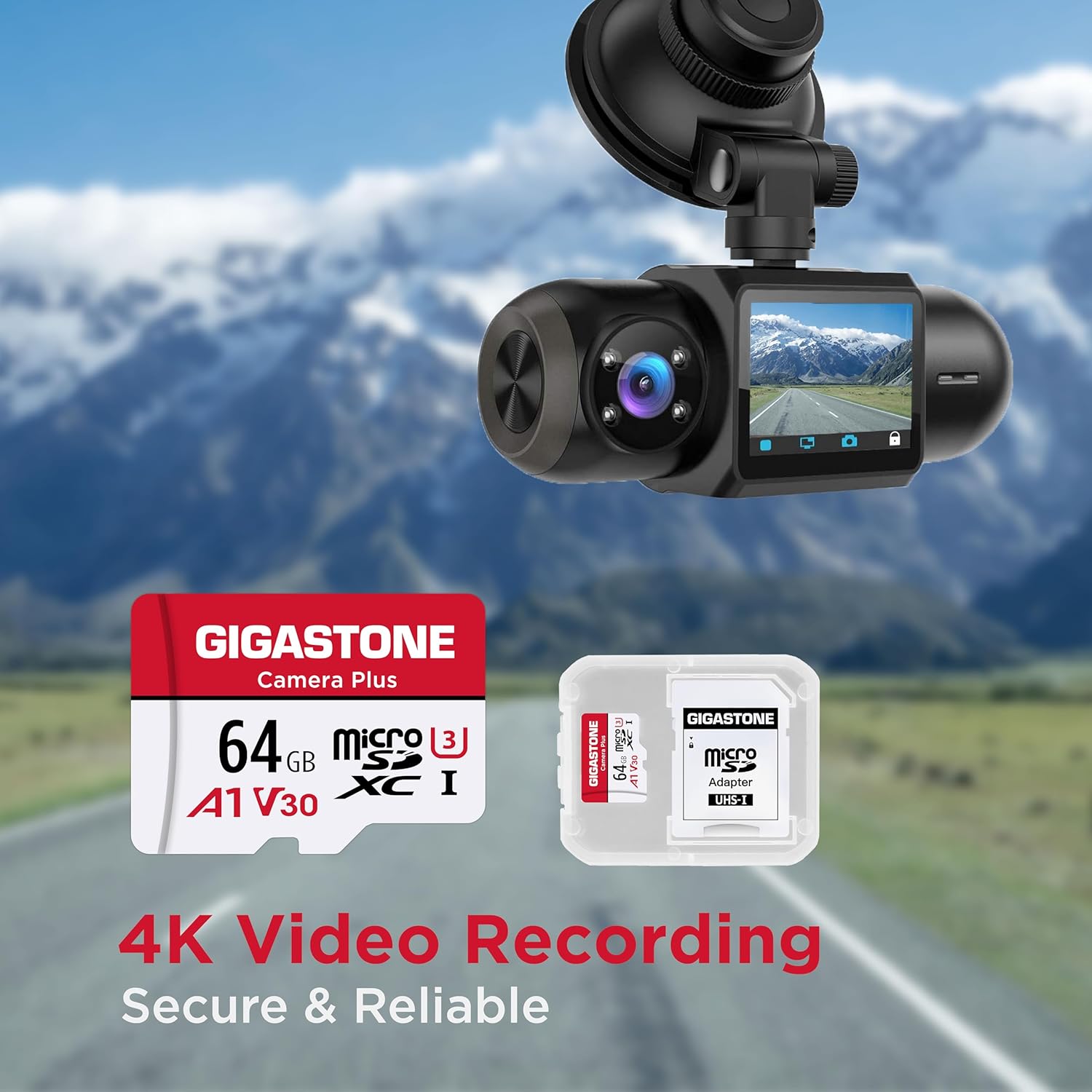 GIGASTONE 64GB Micro SD Card 5-Pack, Camera Plus, MicroSDXC Memory Card for Wyze Cam, Security Camera, Smartphone, Fire Tablet, 4K Video Recording, UHS-I U3 A1 V30, 95MB/s, with Adapter - Image 6