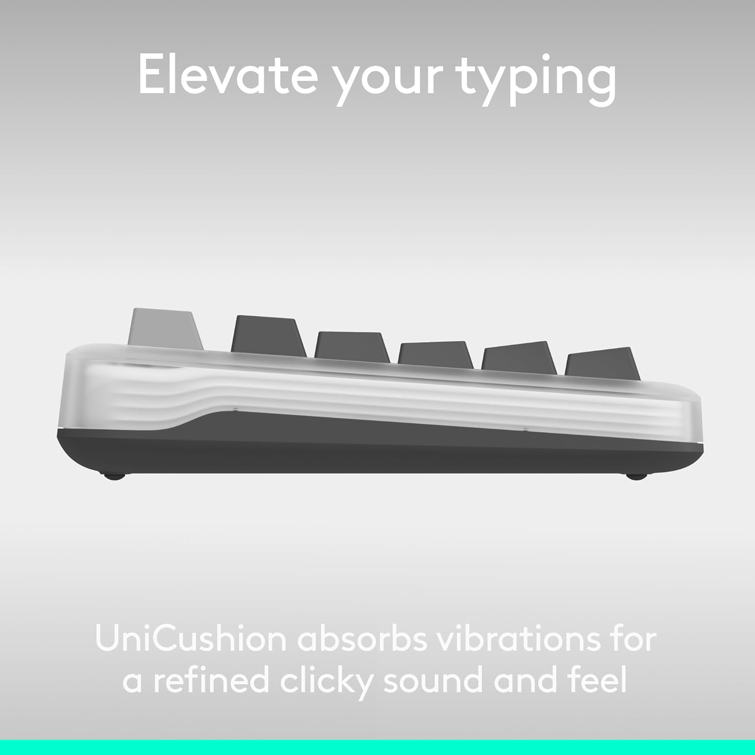 Logitech Alto Keys K98M Wireless Mechanical Clicky Keyboard, Customizable Keyboard with Vibration Absorbing Gasket, Backlit Keys, Bluetooth, USB-C Charging, for PC, Mac, Laptops - Graphite - Image 2