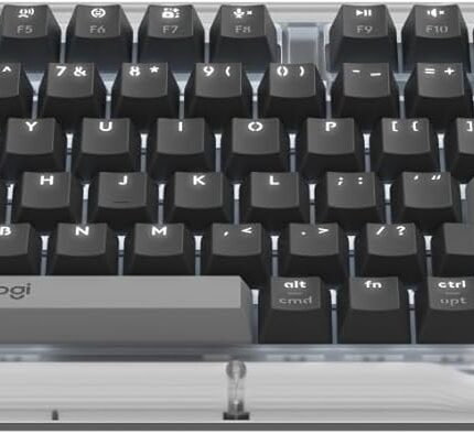 Logitech Alto Keys K98M Wireless Mechanical Clicky Keyboard, Customizable Keyboard with Vibration Absorbing Gasket, Backlit Keys, Bluetooth, USB-C Charging, for PC, Mac, Laptops - Graphite