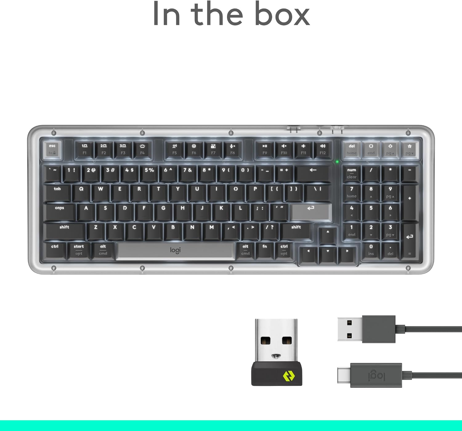 Logitech Alto Keys K98M Wireless Mechanical Clicky Keyboard, Customizable Keyboard with Vibration Absorbing Gasket, Backlit Keys, Bluetooth, USB-C Charging, for PC, Mac, Laptops - Graphite - Image 9