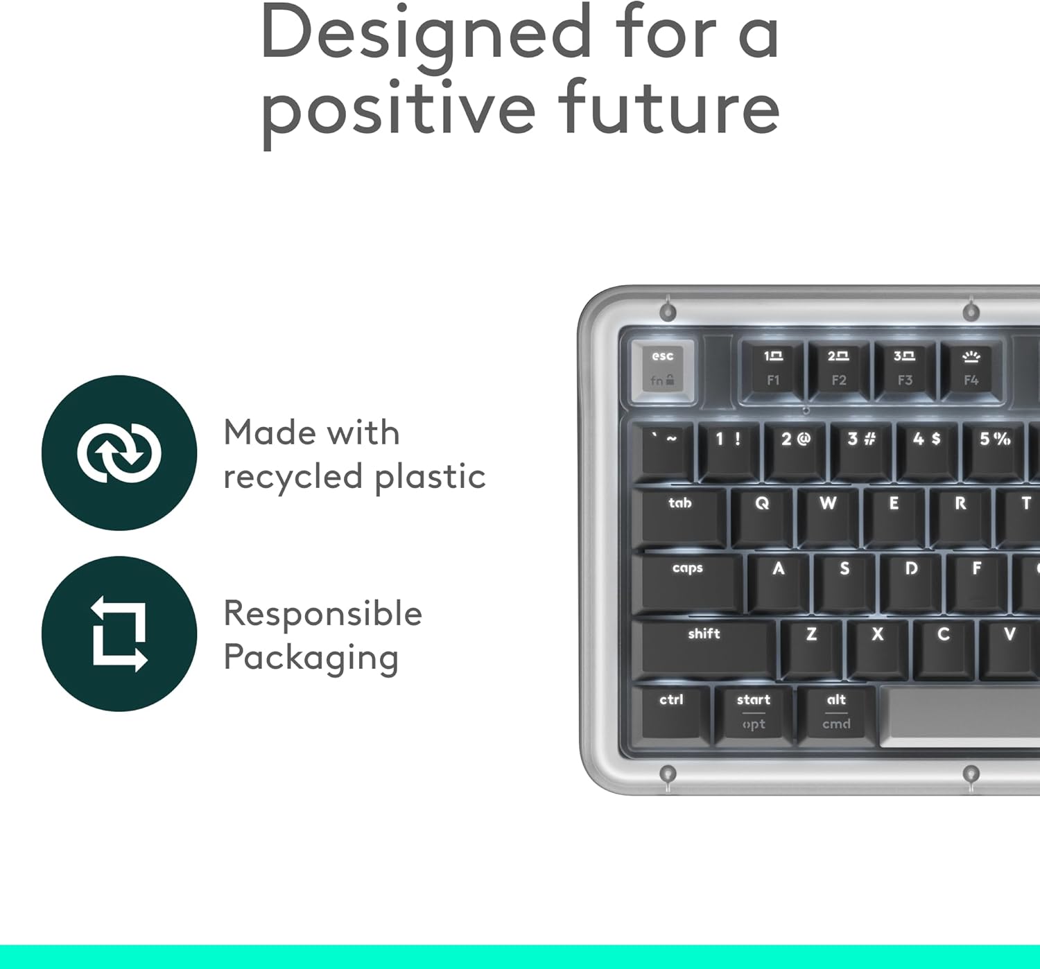Logitech Alto Keys K98M Wireless Mechanical Clicky Keyboard, Customizable Keyboard with Vibration Absorbing Gasket, Backlit Keys, Bluetooth, USB-C Charging, for PC, Mac, Laptops - Graphite - Image 8