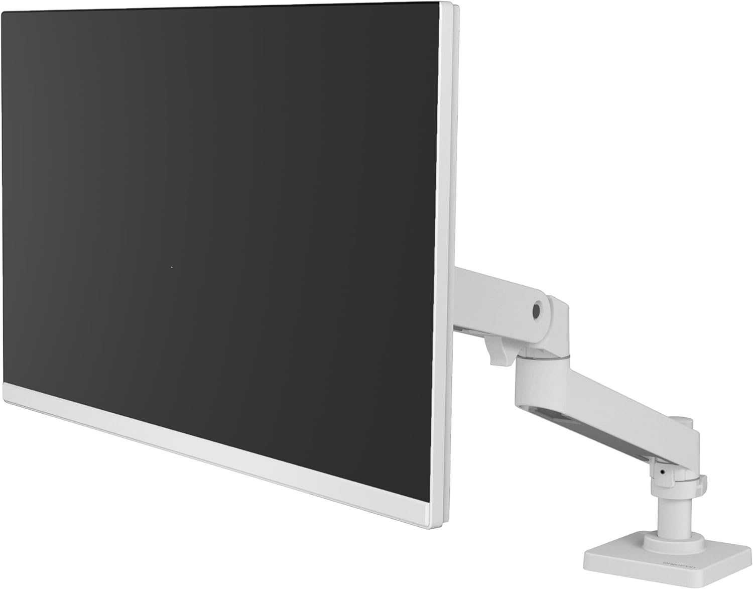 Ergotron – Upgraded LX Pro Premium Monitor Arm, Single Monitor Desk Mount – fits Flat Curved Ultrawide Computer Monitors up to 34 Inches, 4 to 22 lbs, VESA 75x75mm or 100x100mm – White - Image 2