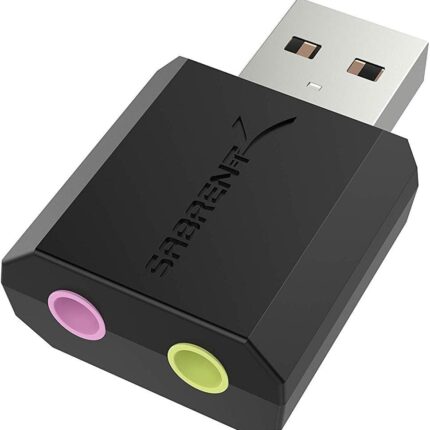 SABRENT USB External Stereo Sound Adapter for Windows and Mac. Plug and Play No Drivers Needed. (AU-MMSA)