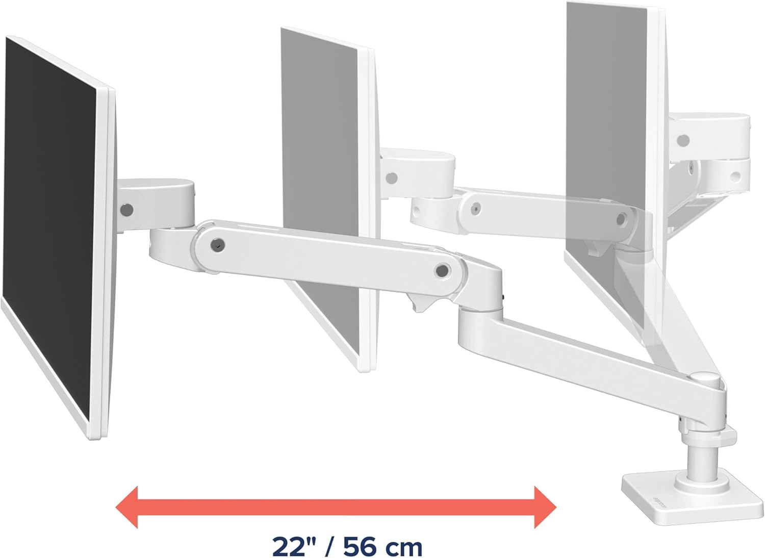 Ergotron – Upgraded LX Pro Premium Monitor Arm, Single Monitor Desk Mount – fits Flat Curved Ultrawide Computer Monitors up to 34 Inches, 4 to 22 lbs, VESA 75x75mm or 100x100mm – White - Image 4