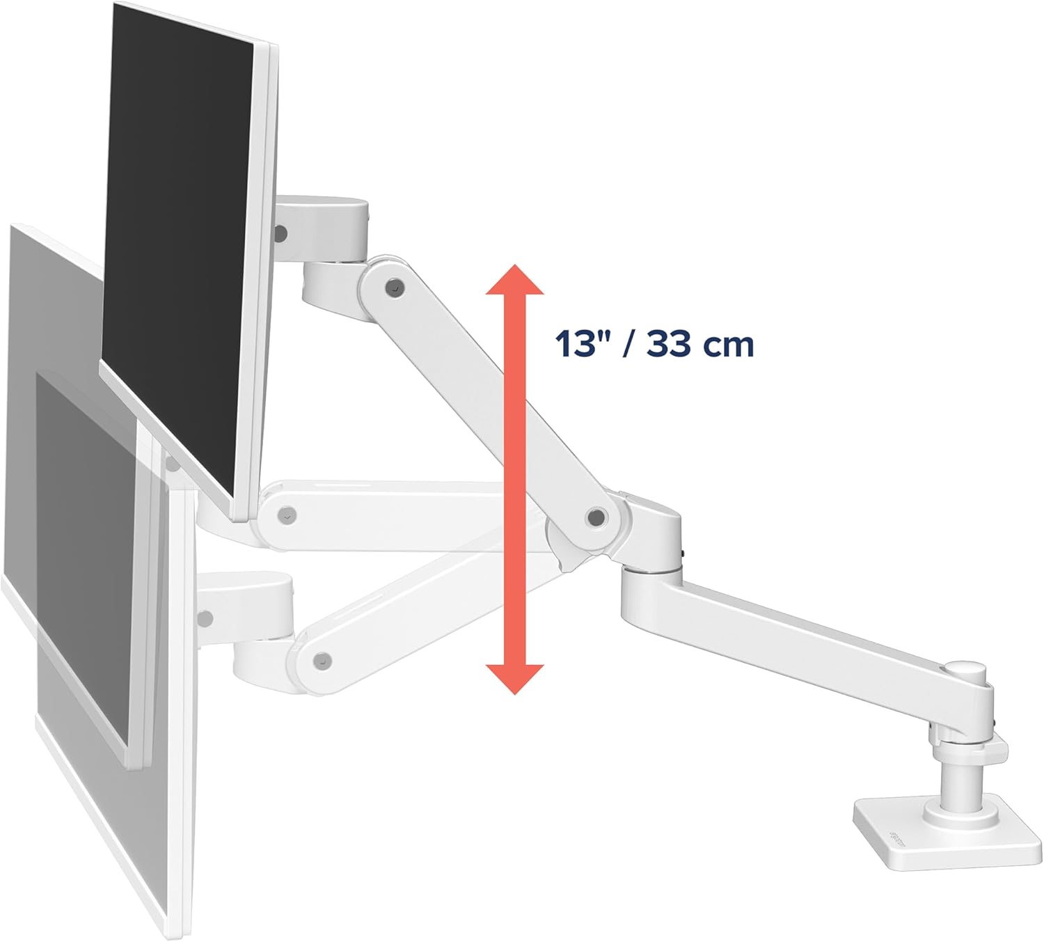 Ergotron – Upgraded LX Pro Premium Monitor Arm, Single Monitor Desk Mount – fits Flat Curved Ultrawide Computer Monitors up to 34 Inches, 4 to 22 lbs, VESA 75x75mm or 100x100mm – White - Image 5