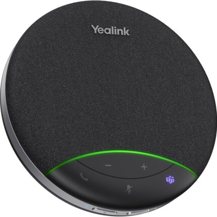 Yealink Sp92 Conference Speaker and Microphone Teams Certified Mic with Al Noise Cancelling 20H Call Time USB Speakerphone for Small Meeting Room, Bluetooth Speaker for Computer/Laptop